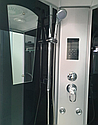 Гідромасажний бокс 90х90 см із високим піддоном Atlantis AKL 50P Grey тонований, фото 3