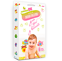 Розвиваючі іграшки для купання Аква-пазли Bath'n Puzzles комплект з 6 іграшок