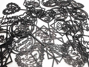 Топпер на цілісної ніжці з ДВП чорний