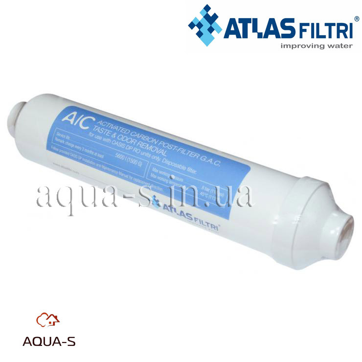 Постфильтр угольный Atlas Filtri для систем обратного осмоса (RE6332002) - фото 1 - id-p513867835