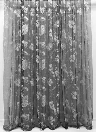 Тюль готова "Парадайс" Графіт, фото 1