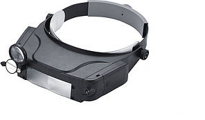 Збільшувальні окуляри з підсвіткою, бінокулярна лупа 81007-C (1.5-11X)