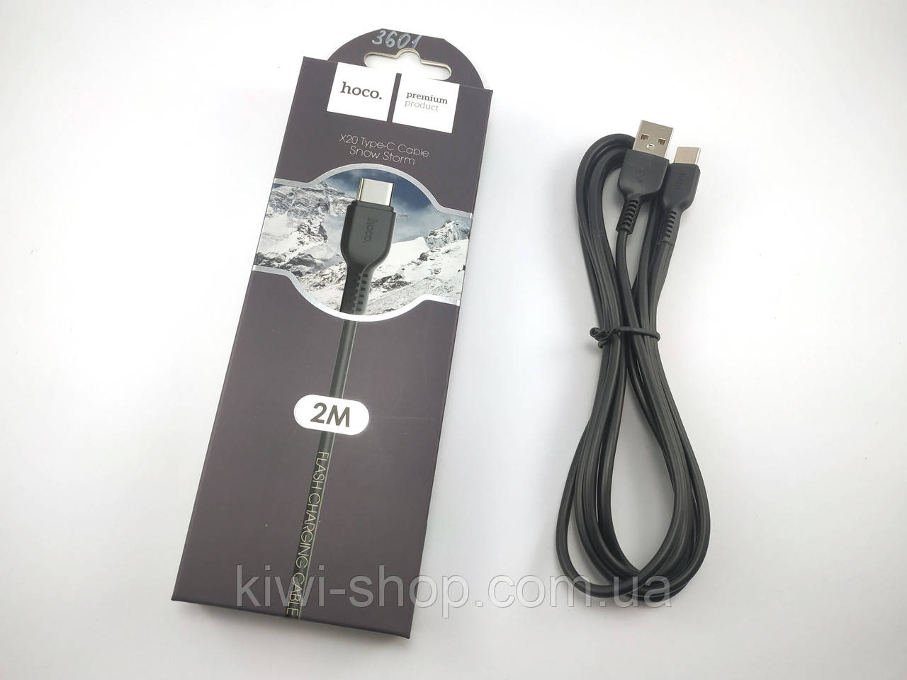 Кабель USB Type-C Hoco X20 (3м) черный, шнур для быстрой зарядки - фото 7 - id-p1162277451