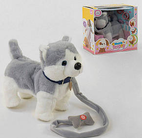 Іграшка Песик Хаскі на повідку, фото 3