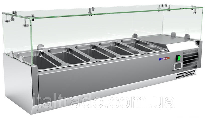 Вітрина холодильна для топінгу Cooleq VRX1200/330 на 5xGN1/4, фото 1