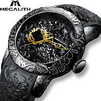 Часы мужские кварцевые MegaLith 8041M, цвет черный ( код: IBW353B2 )