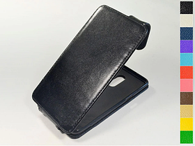 Відкидний чохол з натуральної шкіри для Meizu 15 Plus