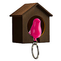 Ключница QUALY Sparrow Keyring brown-pink QL10091