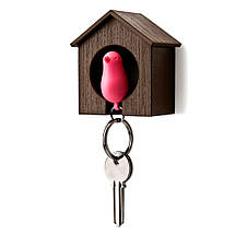 Ключница QUALY Sparrow Keyring brown-pink QL10091, фото 3