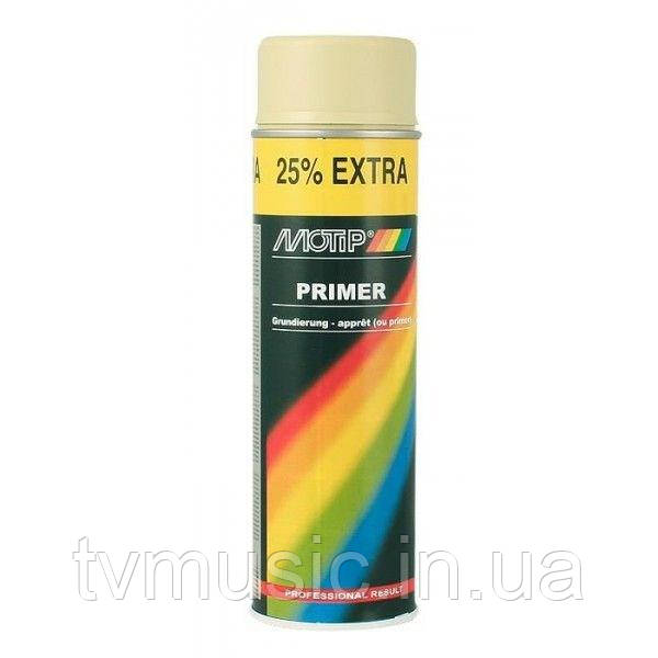 Ґрунт аерозольний акриловий Motip Primer Жовтий 04053IG 500 мл