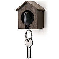 Ключница QUALY Sparrow Keyring brown-black QL10091