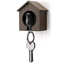 Ключница QUALY Sparrow Keyring brown-black QL10091