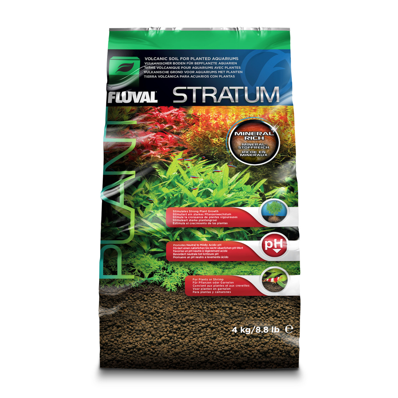Субстрат Fluval STRATUM для рослин і креветок 4 кг (12694)