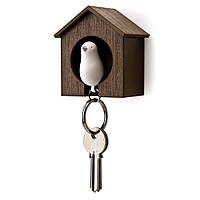 Ключница QUALY Sparrow Keyring brown-white QL10091