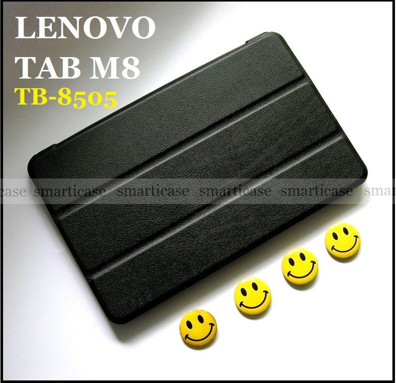 Фирменный чехол WALK для Lenovo Tab M8 Tb-8505F Tb-8505X эко кожа PU ( черный) - фото 1 - id-p1175456493