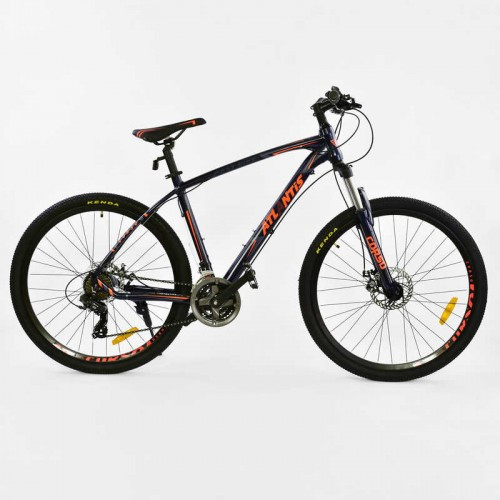 Велосипед спортивний CORSO ATLANTIS 27,5"дюйма JYT 008 — 7308 Чорний — жовтогарячий
