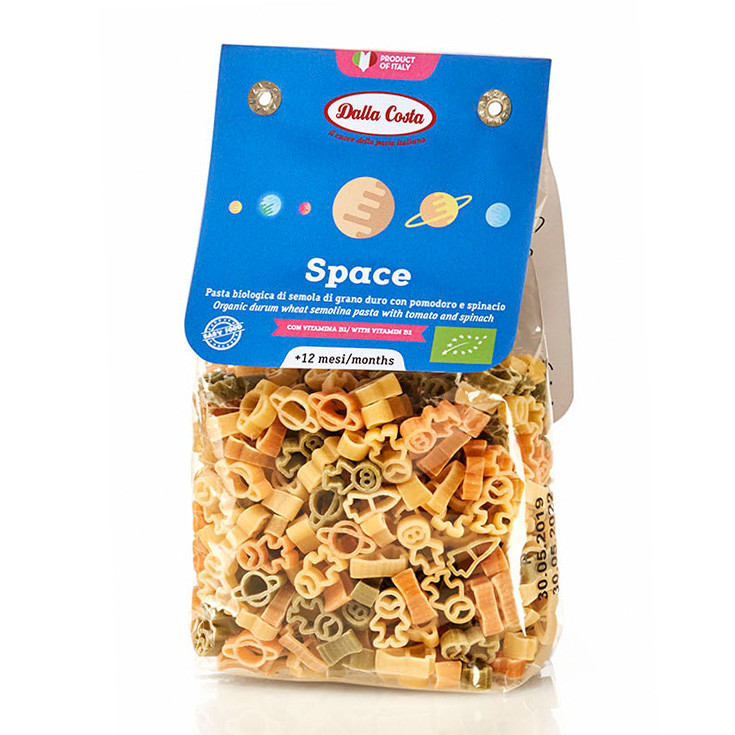 Макарони DALLA COSTA Bio Baby Space Tricolor 200г, 8 шт/ящ