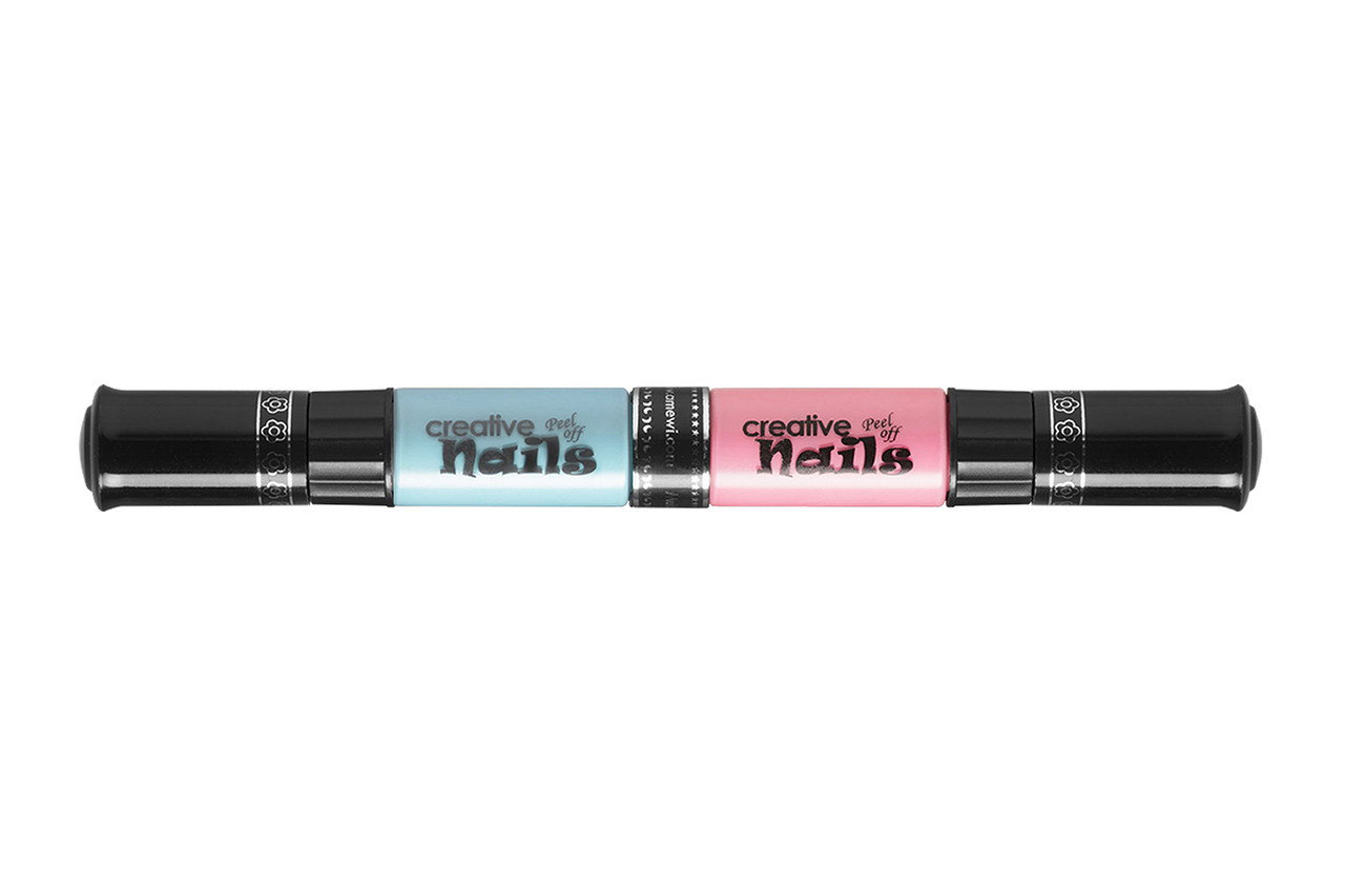 Дитячий лак-олівець для нігтів Creative Nails на водній основі (2 кольори Блакитний + Рожевий)