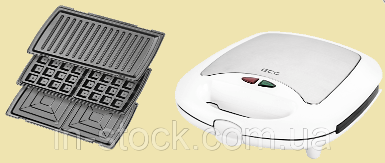 Мультигриль 3 в 1 ECG S 399 white, фото 1