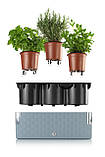 Вазон із системою автополивання Cobble Trio 40x14x14 cm світло-зелений 79008, фото 6