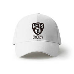 Кепка біла команда Бруклін Нетс Brooklyn Nets NBA бейсболка, блейзер