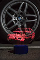 3d-светильник БМВ, BMW, 3д-ночник, несколько подсветок (на пульте), подарок автолюбителю