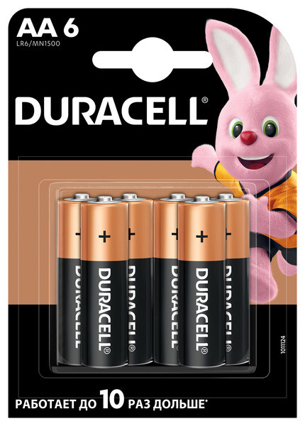 Батарейка Duracell АА LR06 MN1500 1x6 шт. (Оригінал)