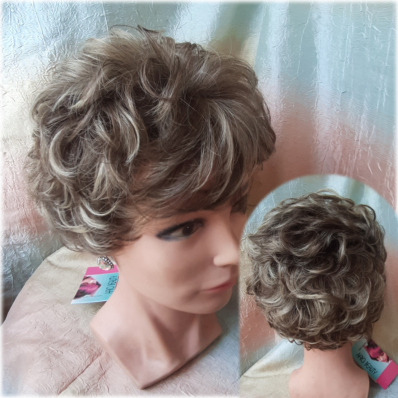 Перука кучерява пишна з термоволосся "П'ЄХА" русявий мікс FLORA AT-8H613, фото 1