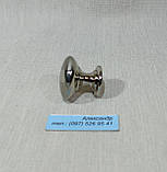 Меблева ручка, кнопка кругла, нержавійка +хром 22 мм, фото 2