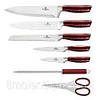 Набір ножів на підставці 8 предметів Berlinger Haus Metallic RED Line Edition BH 2459, фото 4