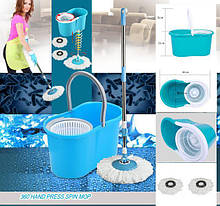 Турбо Швабра з Відром Spin MOP 360 БЛАКИТНА ART-3384 (25шт/ящ)