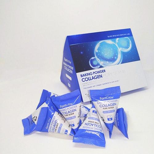 Скраб для обличчя в пірамідках FarmStay Baking Powder Collagen Pore Scrub 7g
