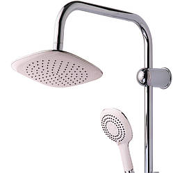 Душова стійка з тропічним душем, біла, лійка з режимами, Venedik 8087N