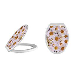 Сидіння для унітаза з малюнком "Ромашки" 2012.003N