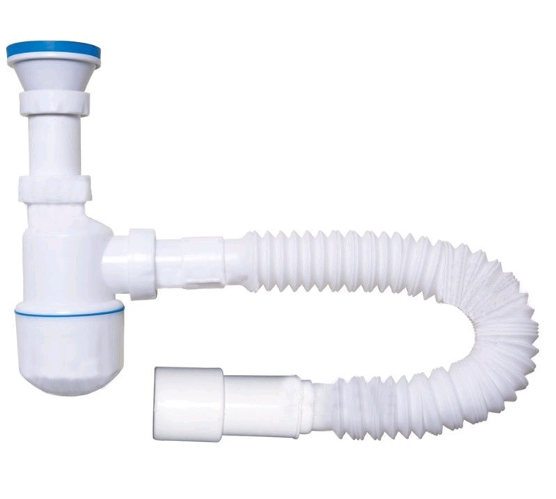 Сифон для умивальника з розбірним випуском 64мм, маленька колба, вихід Ø40/50 1052N, фото 1