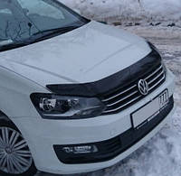 Дефлектор капоту (Люкс!) мухобійка Volkswagen VW Polo V 2014-2018 рестайлінг, SIM, SVOPOL1512