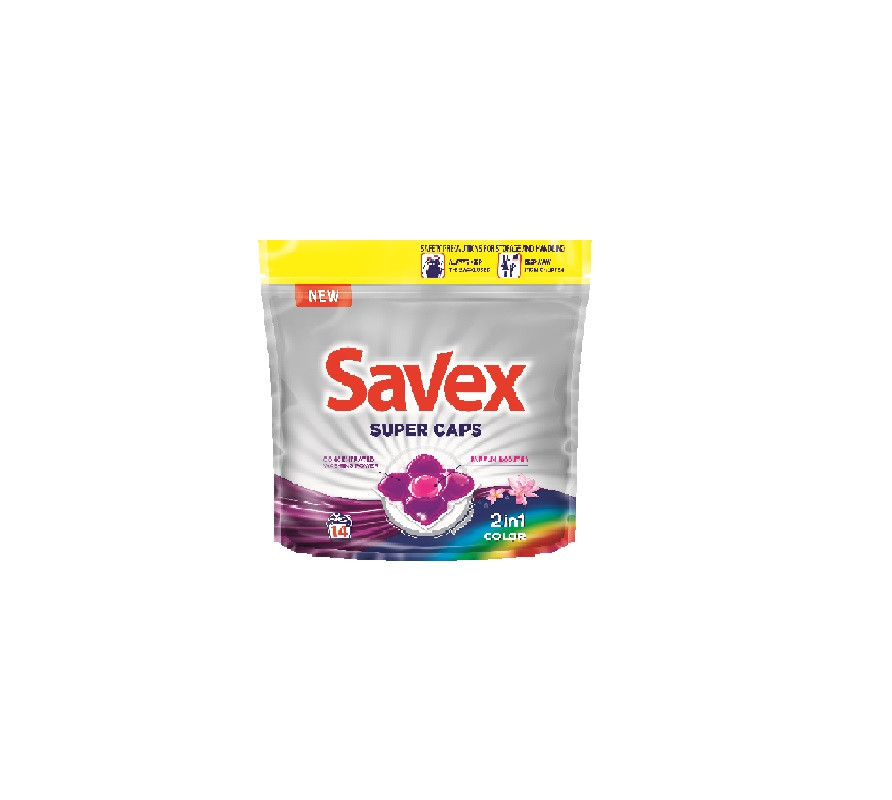 Гель в капсулах "SAVEX Super Caps 2в1" 14шт. колор