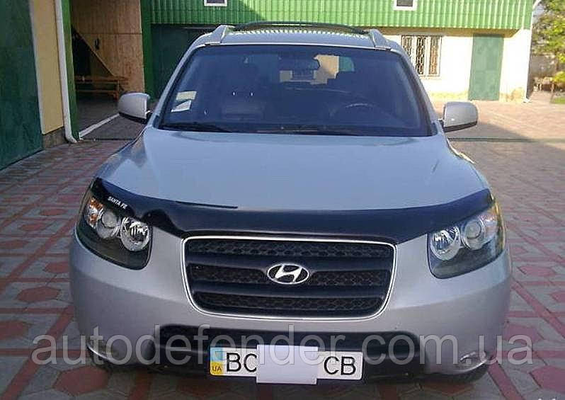 Дефлектор капота (Люкс!) мухобойка Hyundai Santa Fe 2006-2012, SIM, SHYSAN0512 - фото 4 - id-p891445419