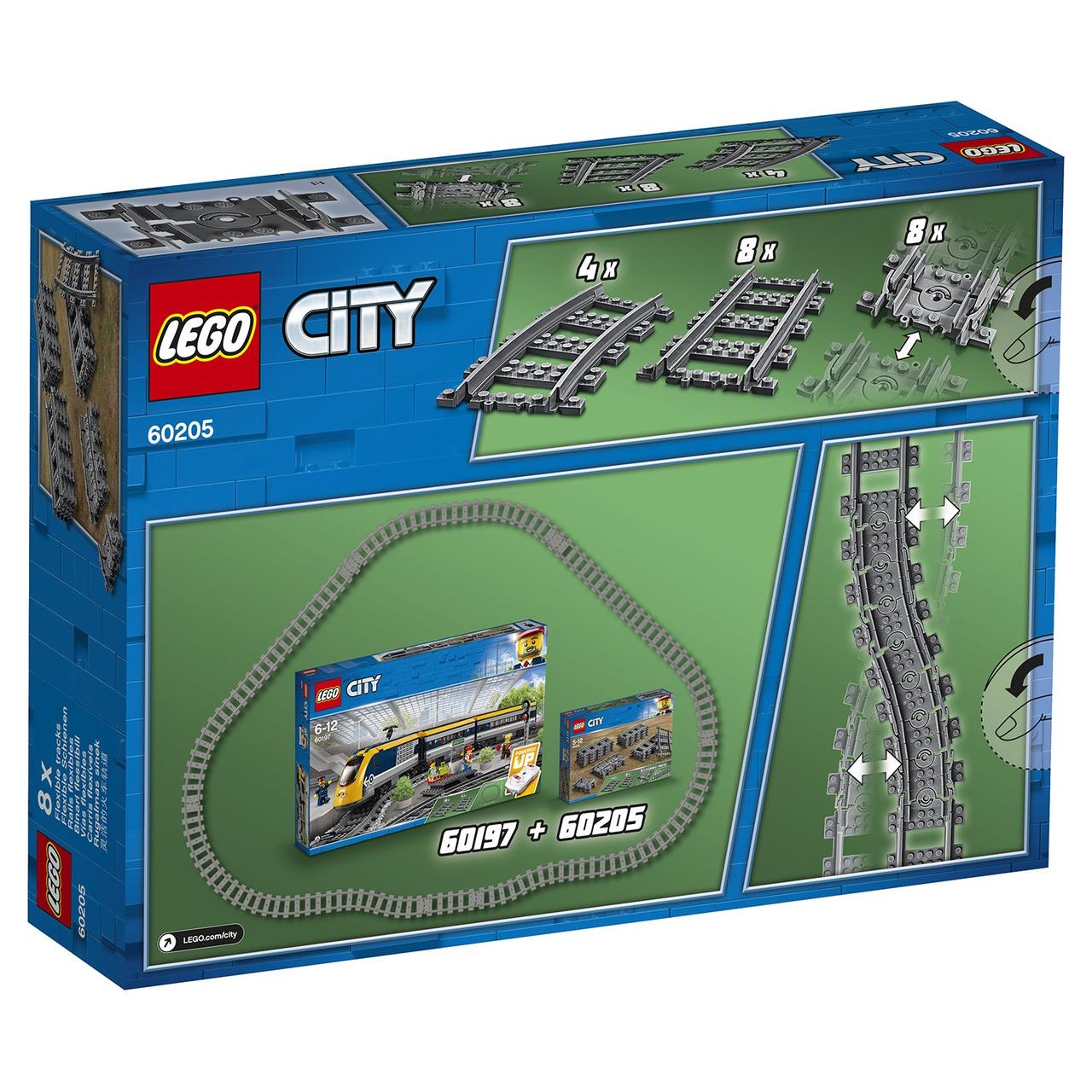 LEGO ЛЕГО Cіty Рельсы 60205 (20 деталей) (20 деталей) BricksLife - фото 2 - id-p1175599928