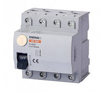 ENERGIO SP-RM 4P 63А 30мА тип AC УЗО Електромеханічне