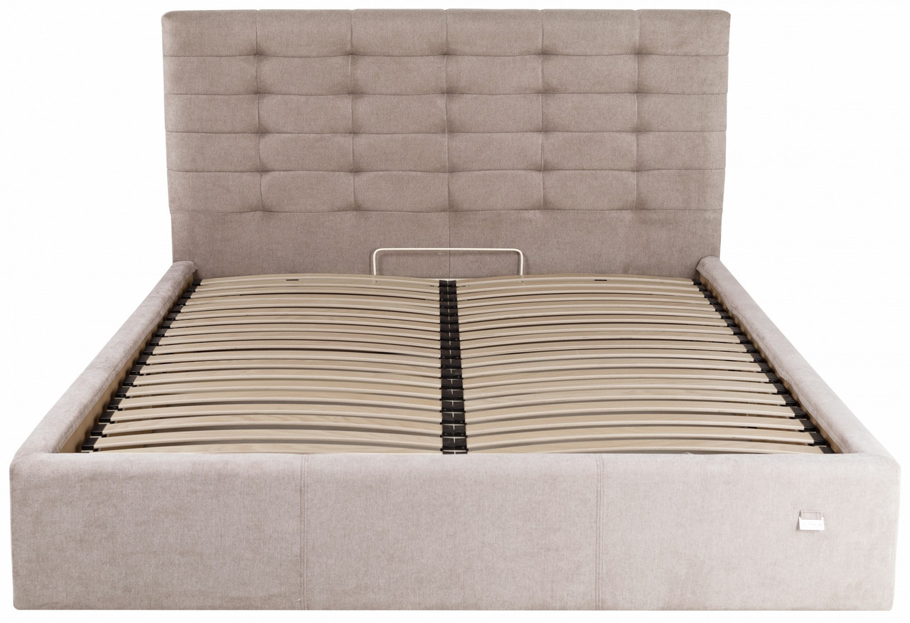 Ліжко Двоспальне Erika Comfort 160 х 200 см Місті Mocco З підйомним механізмом та нішою для білизни Мокко