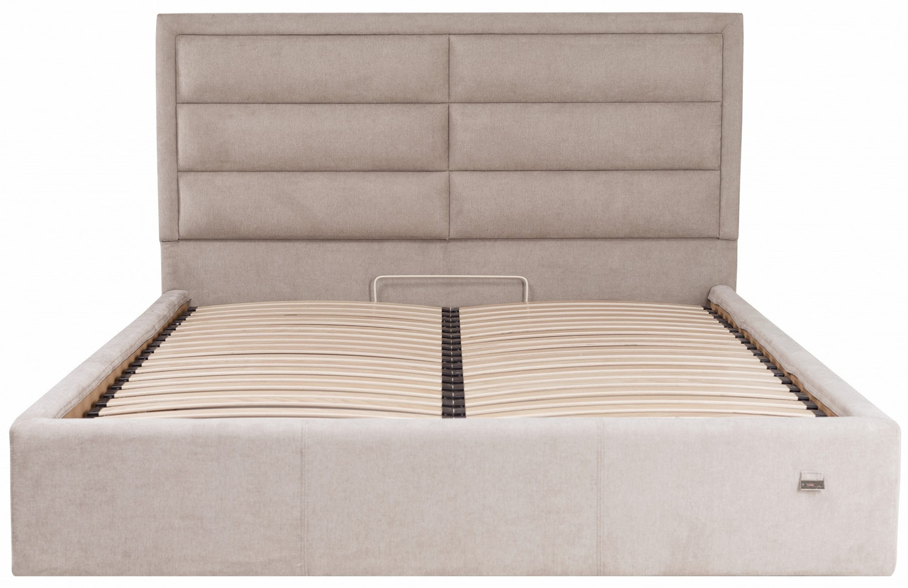 Ліжко Двоспальне Orlando Comfort 160 х 200 см Місті Mocco З підйомним механізмом та нішою для білизни Мокко