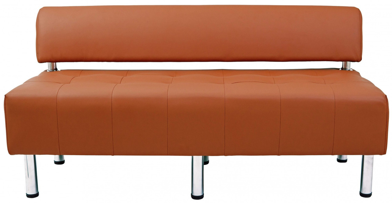 Диван Flay Office двійка зі спинкою 1550х650х750 Коричневий, фото 1