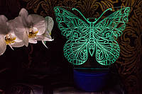3d-светильник Бабочка, 3д-ночник, несколько подсветок (на пульте), романтический подарок