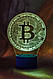 3d-світильник Биткоин bitcoin, 3д-нічник, кілька підсвічувань (bluetooth), фото 7