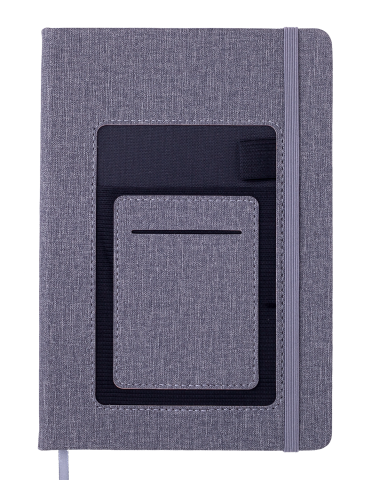 Блокнот діловий BM.295209-09 COMFORT А5, 96 арк, лінія, обкладинка штучна шкіра,сірий (50)