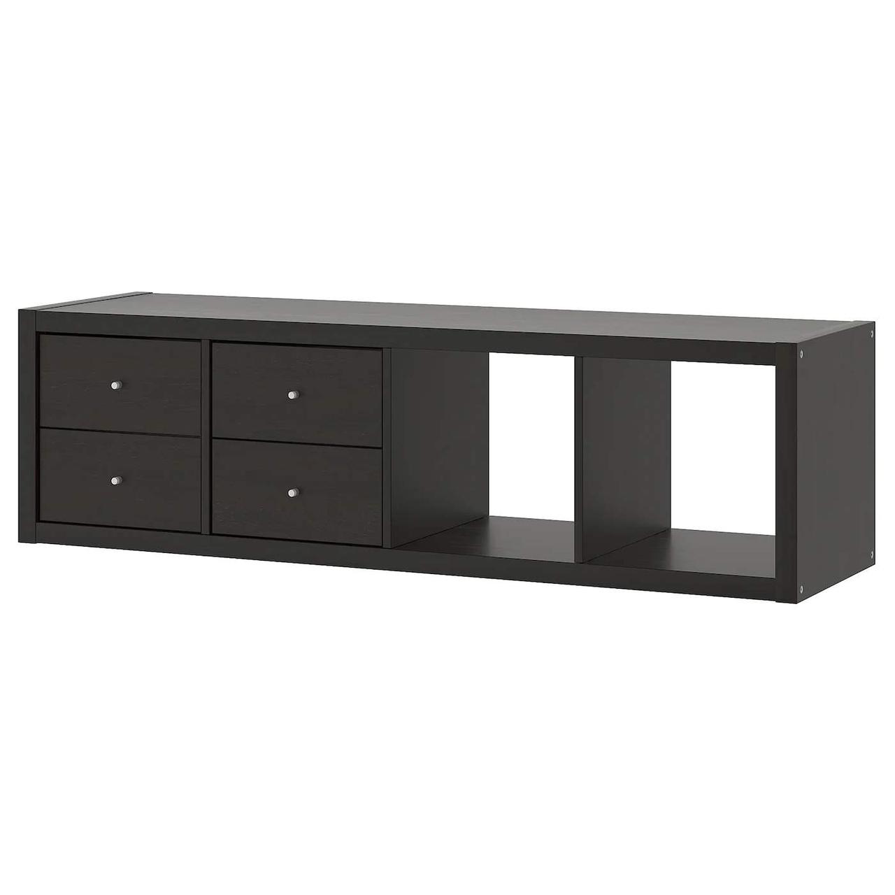 Стелаж KALLAX 4 шухляди 42x147 см IKEA 392.782.90, фото 1