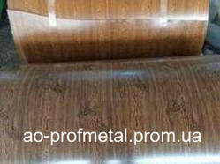 Профнастил під дерево, Профлист під дерево для забору, Металопрофіль забірний із малюнком дерева.