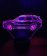 3d-светильник Автомобиль Range Rover, 3д-ночник, несколько подсветок (батарейка+220В)