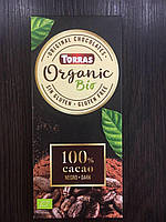 Органічний екстрачорний шоколад «TORRAS», 100% вмісту какао, іспанський шоколад Торрас Органік